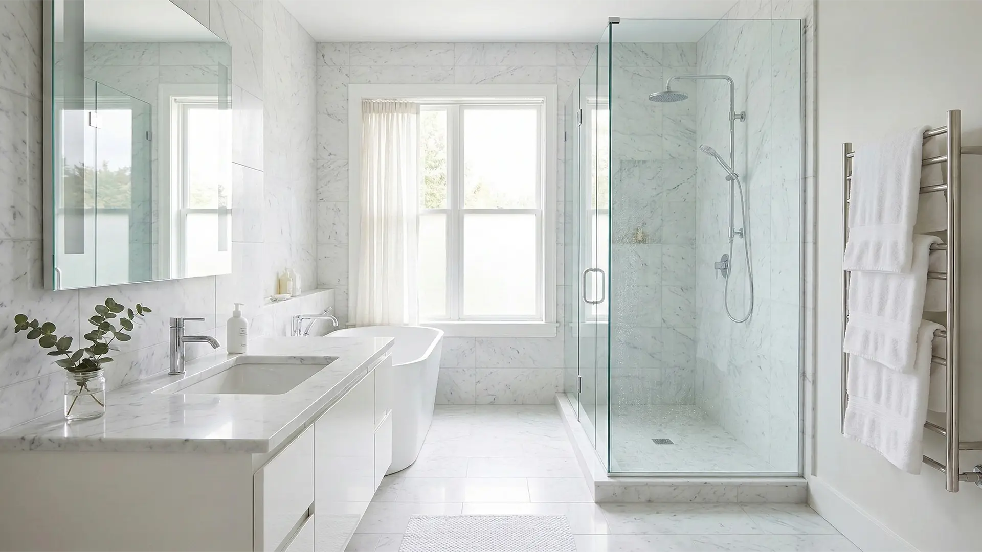 Pristine modern bathroom