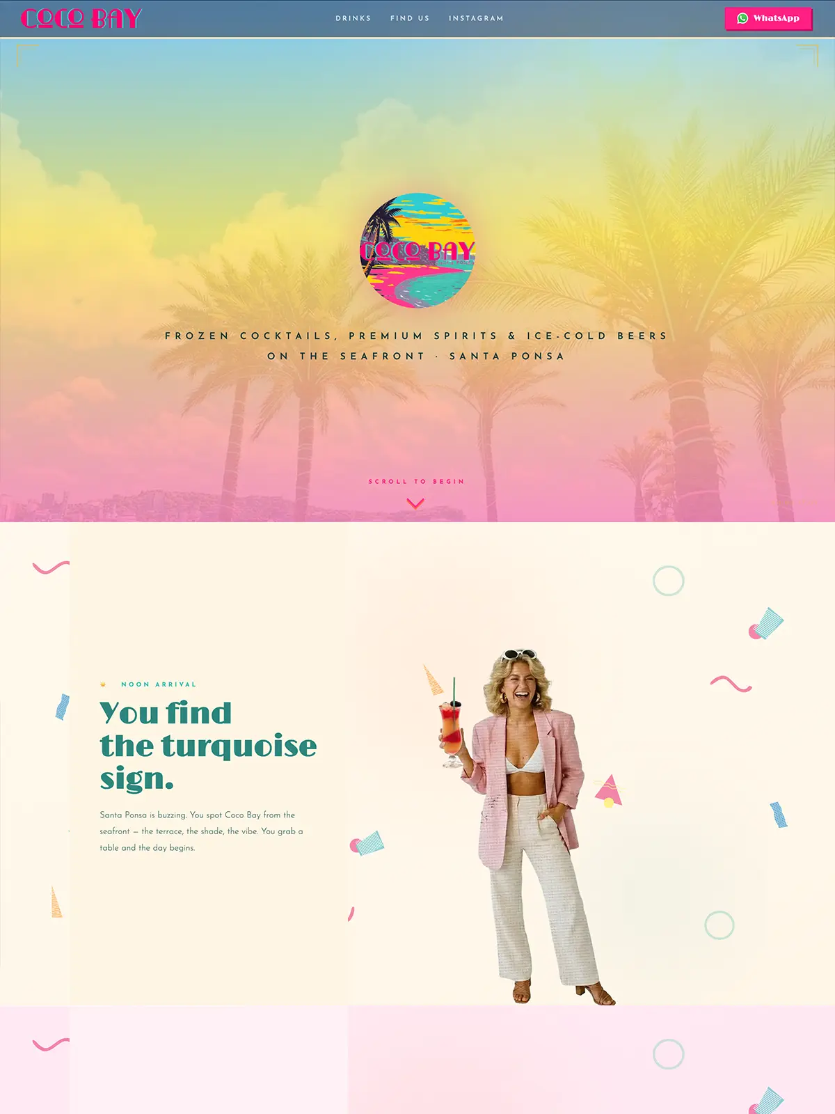 Coco Bay cocktail bar website